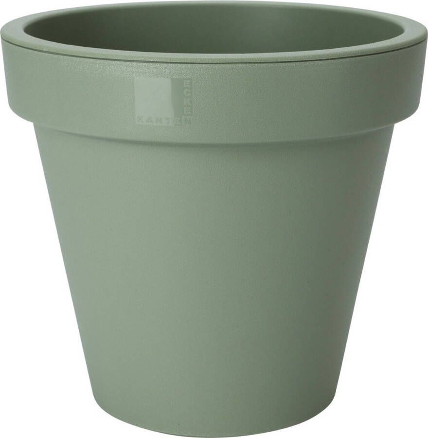 Pro Garden Plantenpot bloempot Botanic Tuin buiten kunststof groen Dia 20 cm rond