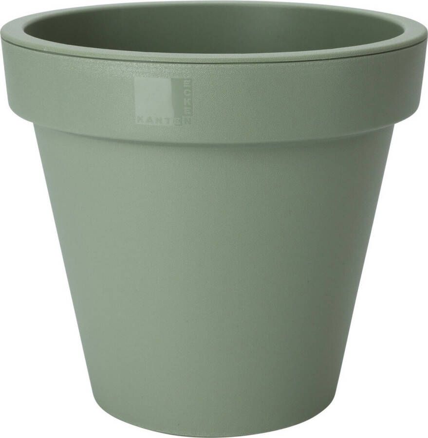 Pro Garden Plantenpot bloempot Botanic Tuin buiten kunststof groen Dia 25 cm rond