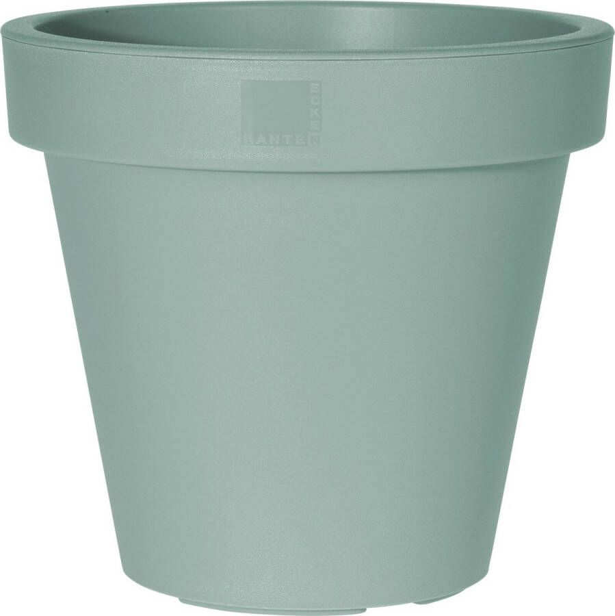 Pro Garden Plantenpot bloempot Botanic Tuin buiten kunststof mintgroen Dia 20 cm rond