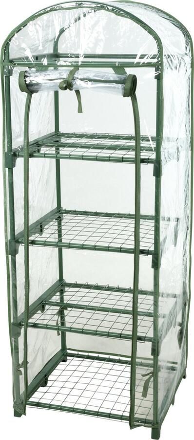 Pro Garden Broeikas kweekkas met doorzichtige hoes en frame 50 x 45 x 130 cm planten bloemen groente fruit