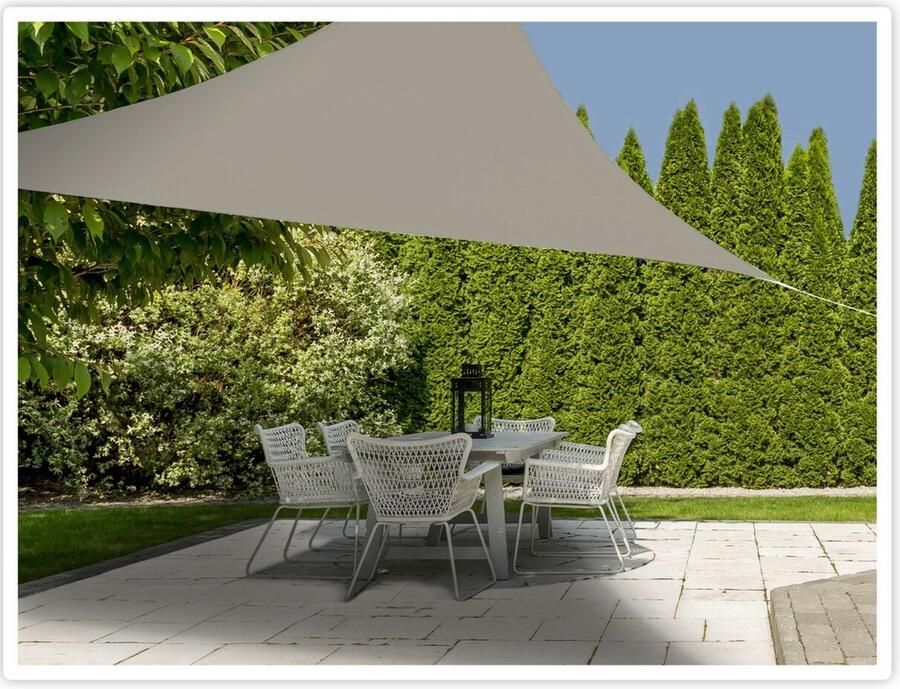 Pro Garden Schaduwdoek zonnescherm polyester zandkleurig 3 x 3 x 3 meter