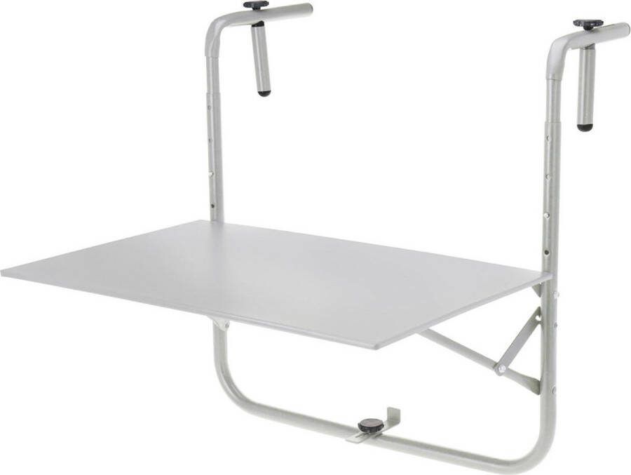Pro Garden Balkon tafel metaal mat grijs 60 x 43 cm Bijzettafels