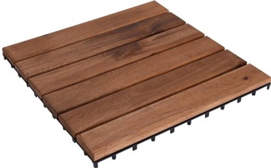 Pro Garden Terrastegels hout 30x30cm set a 9