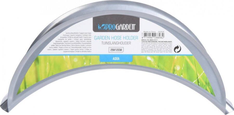 Pro Garden Tuinslanghouder 29x12 Cm Rvs Zilver