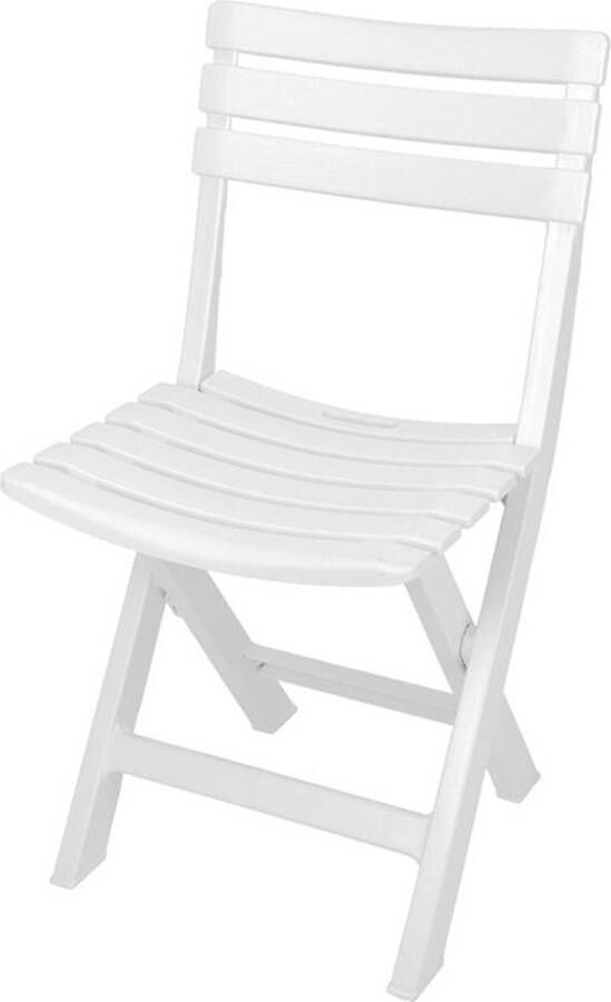 Pro Garden Tuinstoel Komodo klapstoel stoel kunststof L42 x B37 x H80 cm Wit