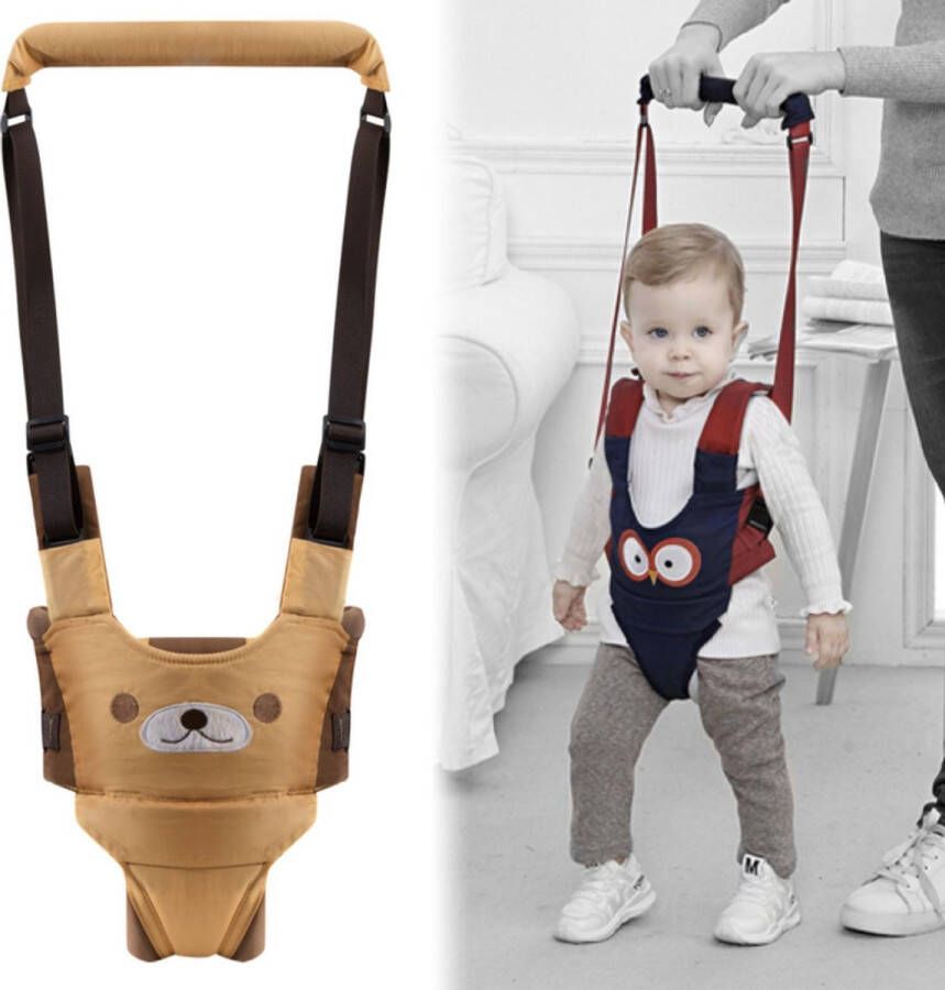 Pro Kiddo Baby Walker Alternatief Loopwagen Baby Loopstoeltje Bruine Beer