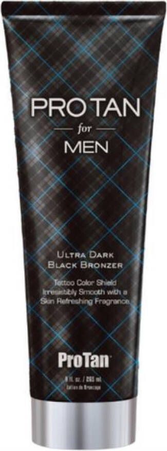 Pro Tan Ultra Dark Black Bronzer met Tattoo Color Shield zonnebankcrème voor mannen 265ml