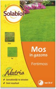 Pro-Tect Solabiol Fertimoss 2 8 kg Mos Bestrijdingsmiddel in Gazon Strooikorrels Gemakkelijk te Strooien Voldoende voor 35 m²