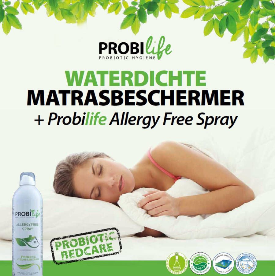 Probilife Probiotic bedcare pakket Second Skin matrasbeschermer 160x200 + allergy Free Spray allergenen spray