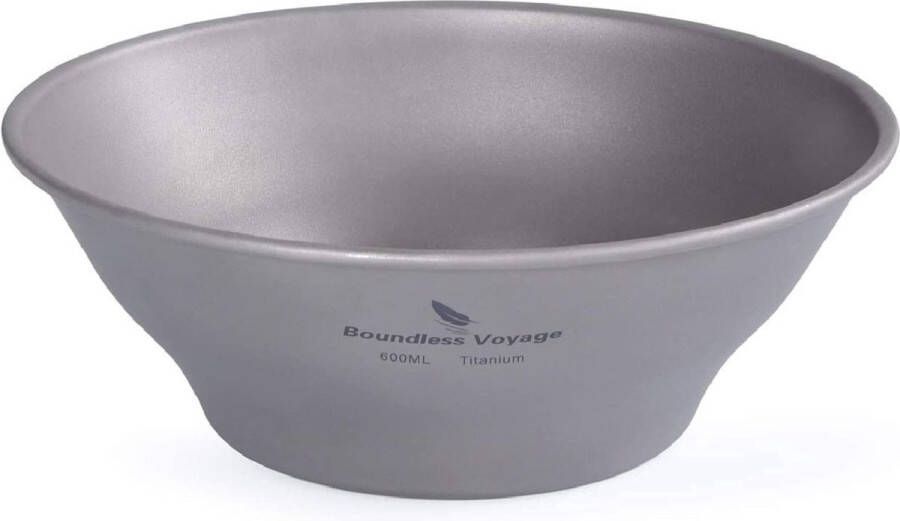 ::Pro:.Boundless.Voyage Titanium Kom Bord Ultralichte Kom Simpelwandige Schotel Outdoor Camping Servies Keukengerei met Draagtas X01NSK497