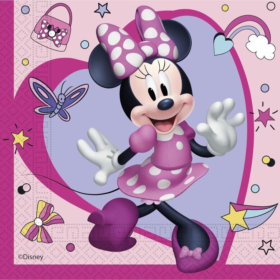 Procos Vegaoo 20 Minnie Junior papieren servetten 33 x 33 cm