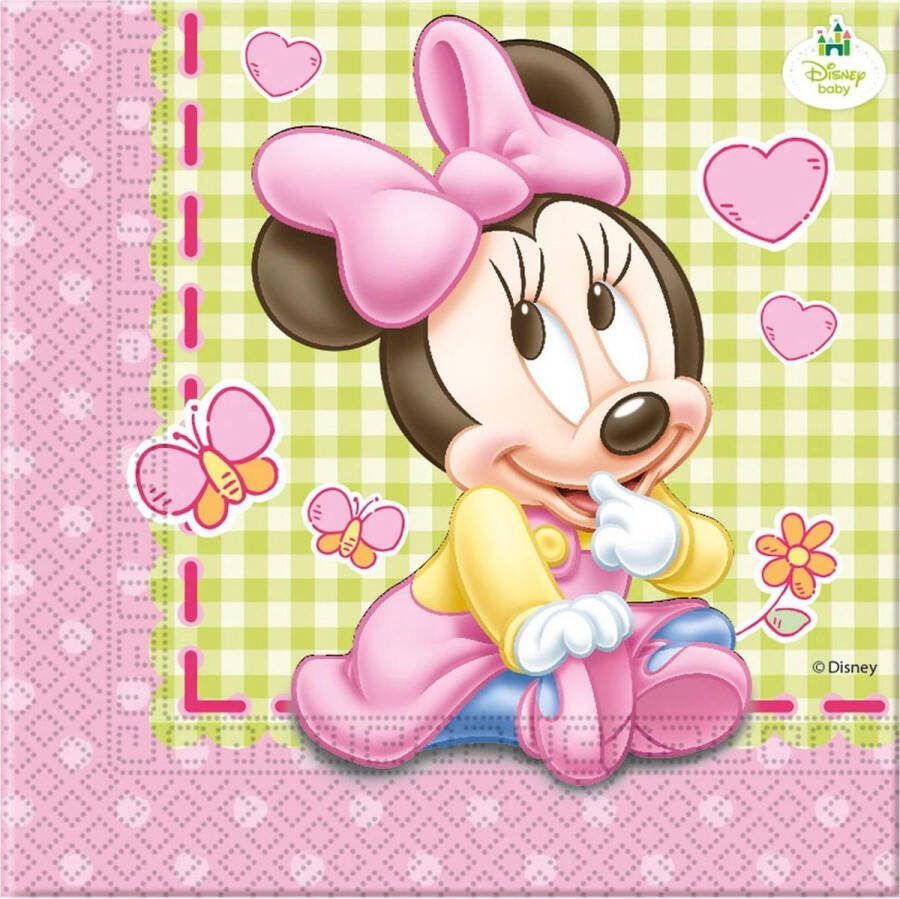Procos Set van papieren servetten Minnie Decoratie > Papieren servetten