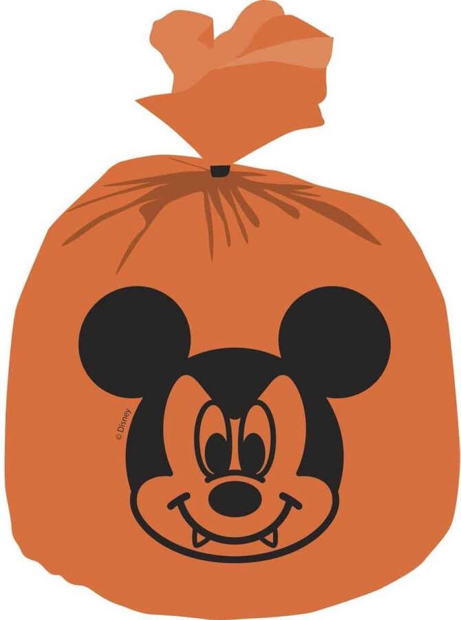 Procos Uitdeelzakjes Mickey Halloween Oranje 30 X 25 Cm 6 Stuks