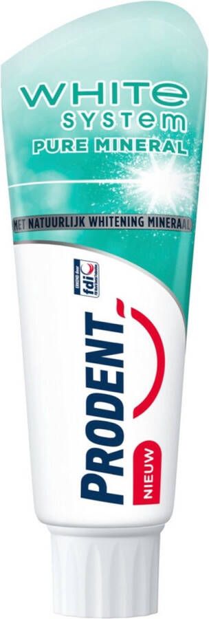Prodent White System Pure Mineral tandpasta 12 x 75 ml
