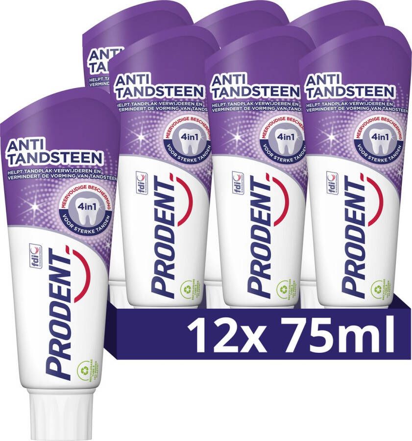 Prodent Anti-Tandsteen Tandenpasta 12 x 75 ml Voordeelverpakking