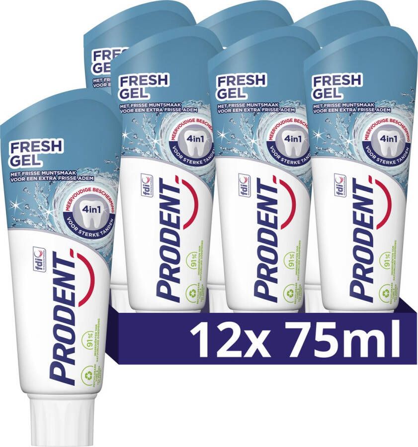 Prodent Fresh Gel Tandpasta 12 x 75 ml Voordeelverpakking