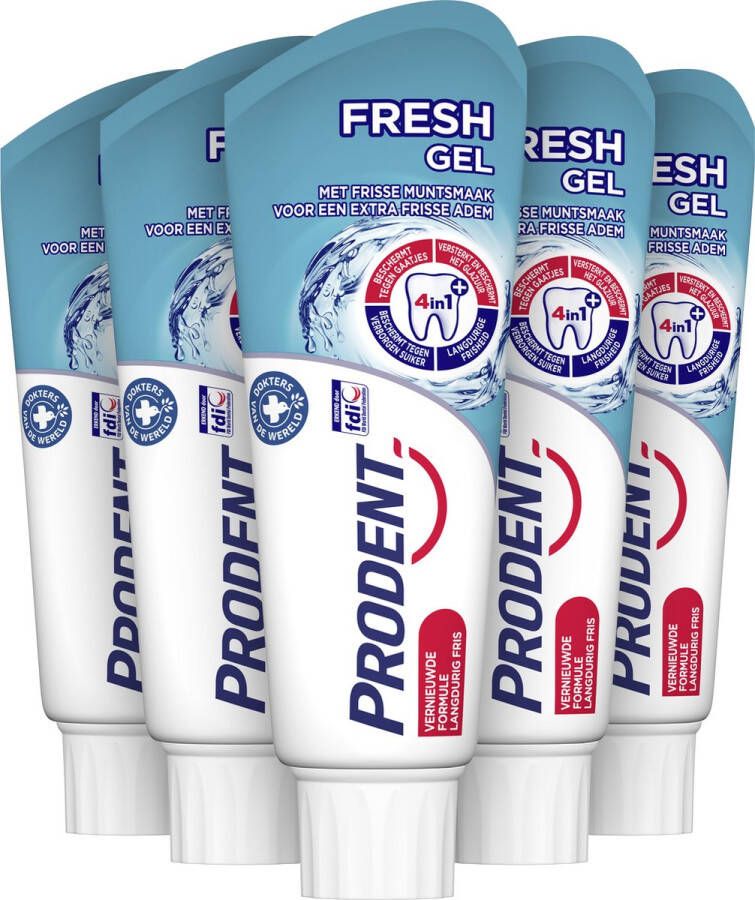 Prodent Fresh Gel Tandpasta 5 x 75 ml Voordeelverpakking