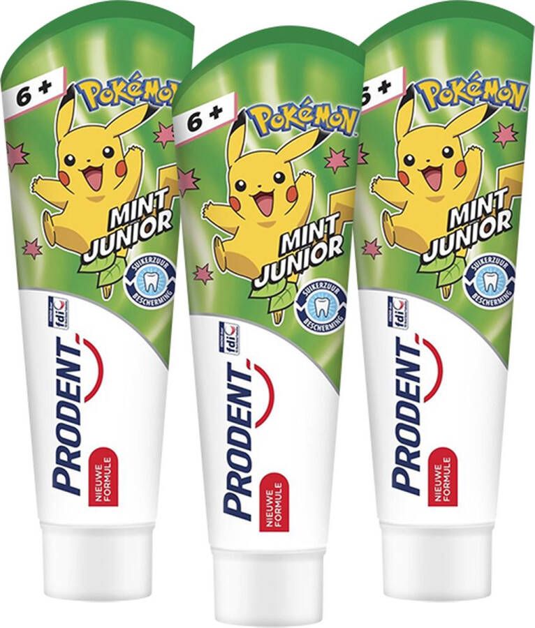 Prodent Kids Tandpasta Pokémon 6+ jaar 3x75ml Voordeelverpakking