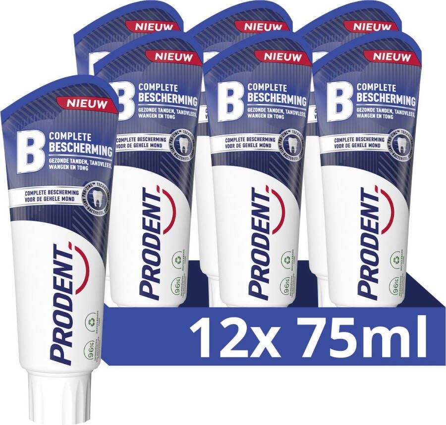 Prodent Tandpasta Complete Bescherming met Pro-Zinc Technologie 12 x 75 ml