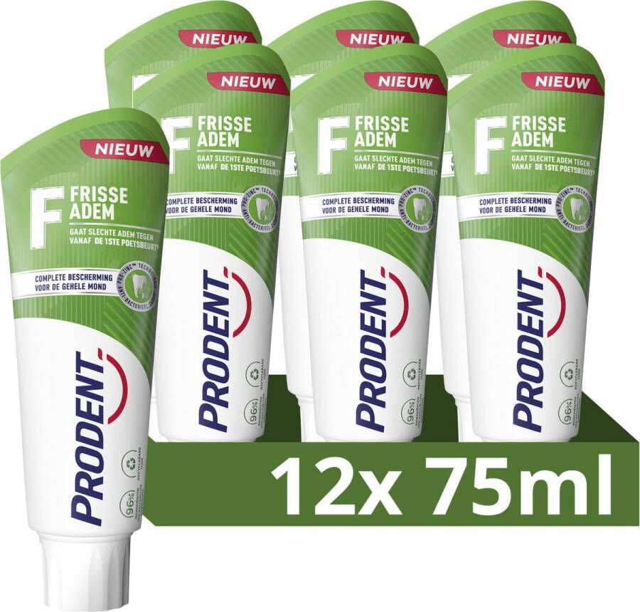 Prodent Tandpasta Frisse Adem met Pro-Zinc Technologie 12 x 75 ml