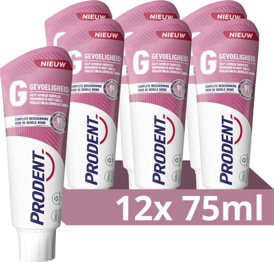 Prodent Tandpasta Gevoeligheid met Pro-Zinc Technologie 12 x 75 ml