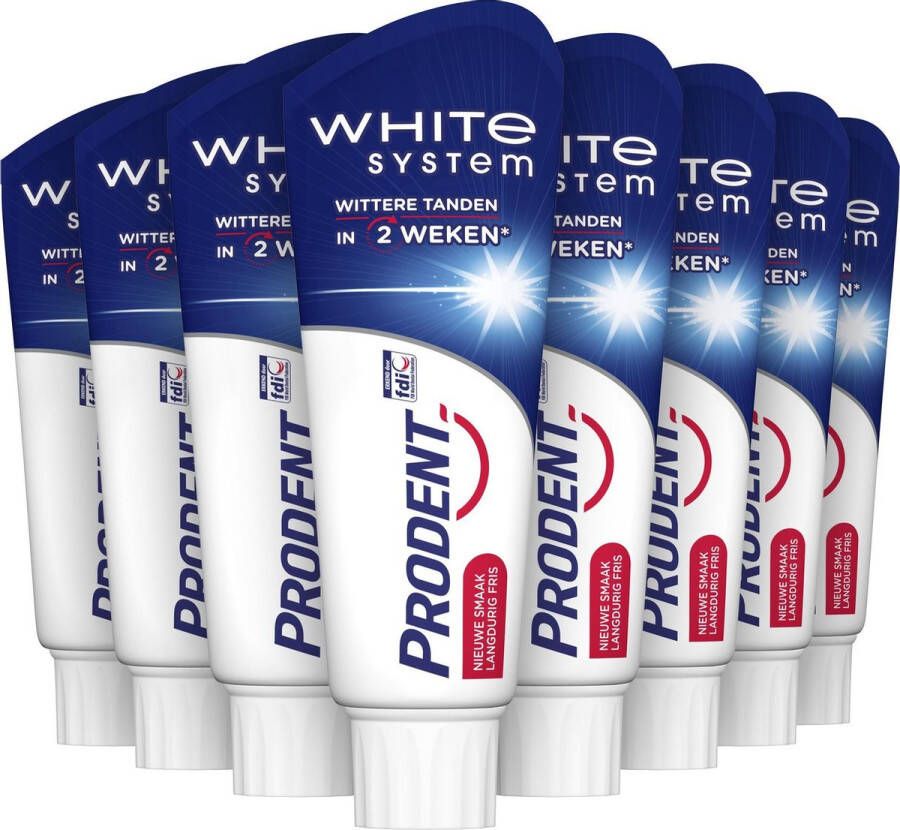 Prodent White System Original Tandpasta 12 x 75 ml Voordeelverpakking