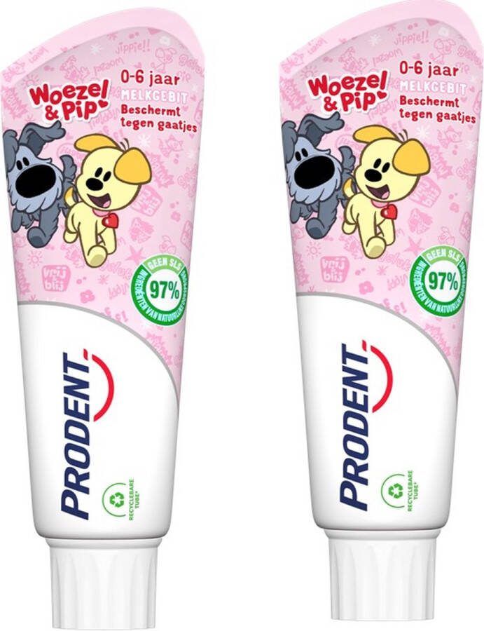 Prodent Woezel & Pip Tandasta Roze 2 x 75 ml