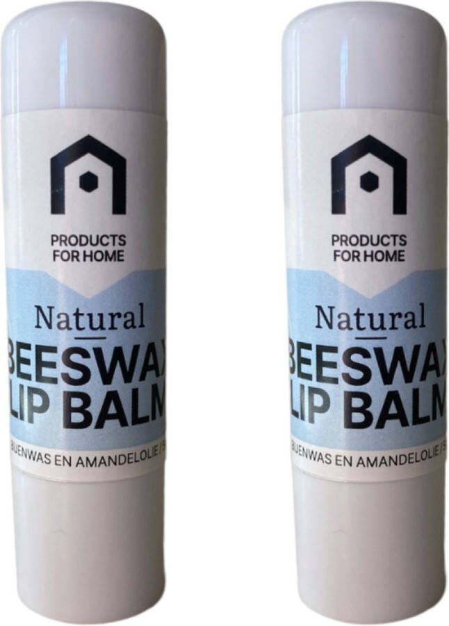 Products for Home Beeswax lip balm 100% natuurlijk 2 pak