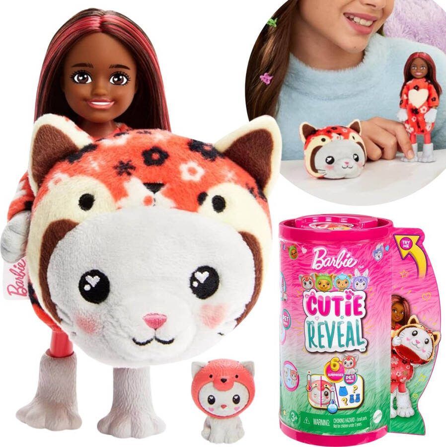 PRODUKT Barbie Cutie Reveal Chelsea Pop Panda-Katje Huisdier