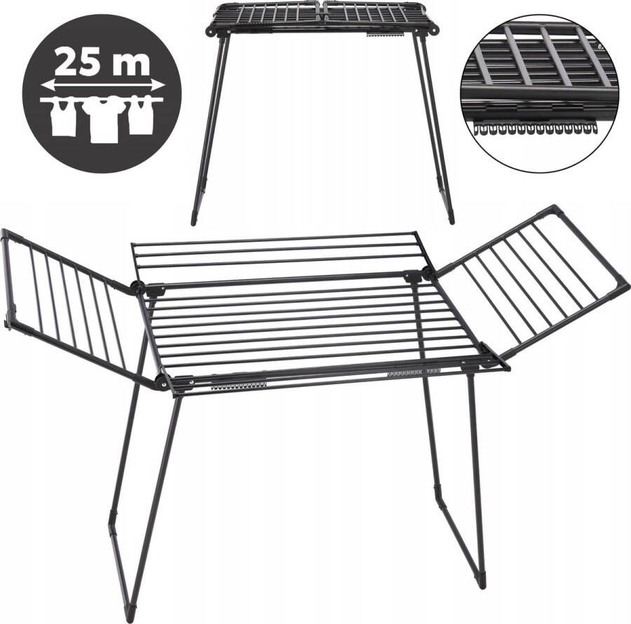 PRODUKT Droogrek voor wasgoed met twee sokkenhouders WANESKA 174x61-86x106 cm