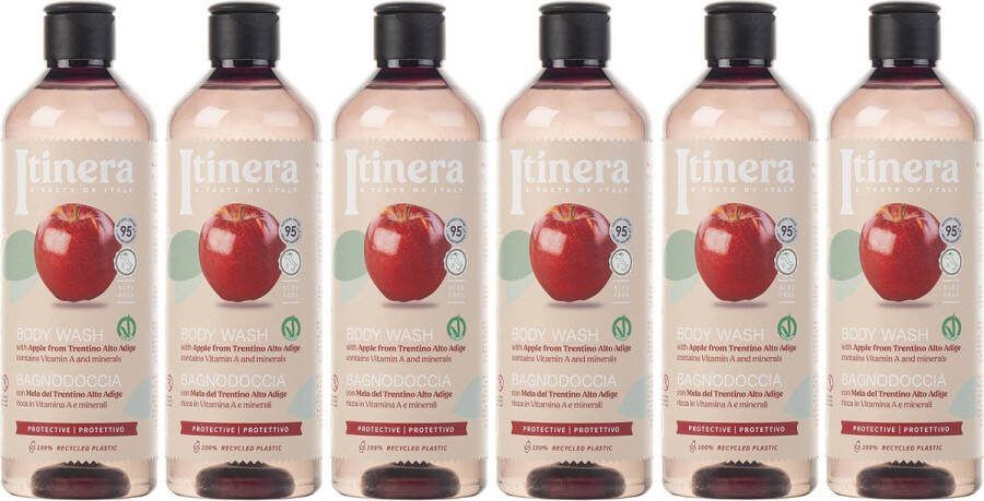 PRODUKT ITINERA Appel Trentino beschermende douchegel 95% natuurlijke ingrediënten 370 ml x6