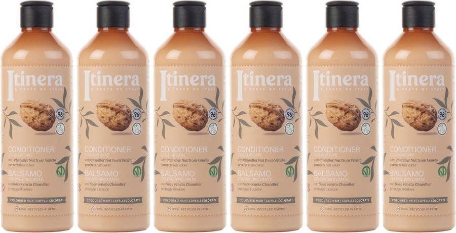PRODUKT ITINERA Conditioner voor gekleurd haar met Veneto walnoot 96% natuurlijke ingrediënten 370 ml x6
