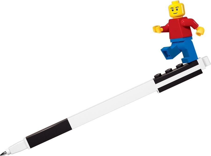 PRODUKT Zwarte gelpen met LEGO minifiguur