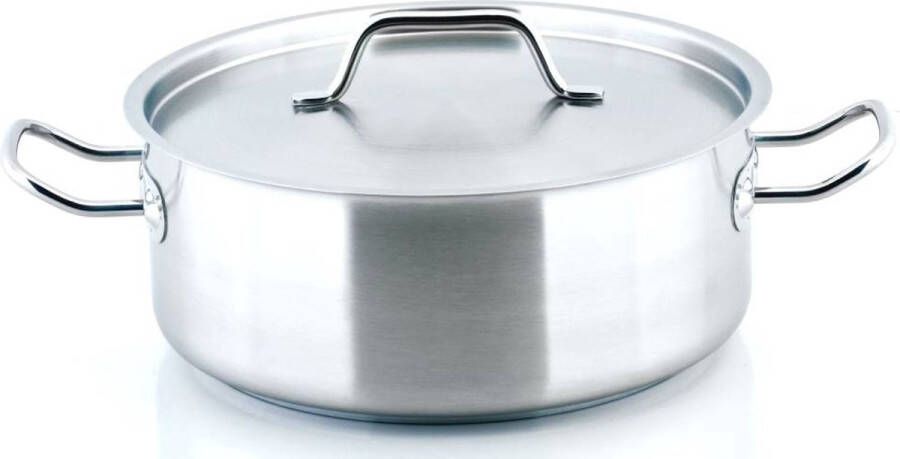 Professional kookpot HS-CSR28 roestvrij staal Ø 28 cm 6 5 L hoogte: 15 4 cm met deksel geschikt voor inductie