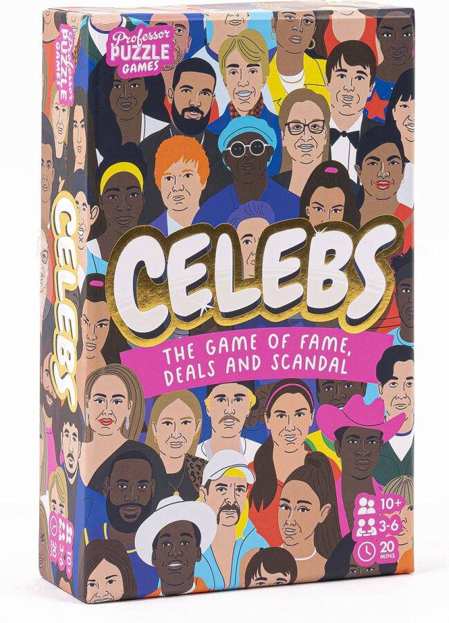 Professor Puzzle Celebs Kaartspel Engelstalig