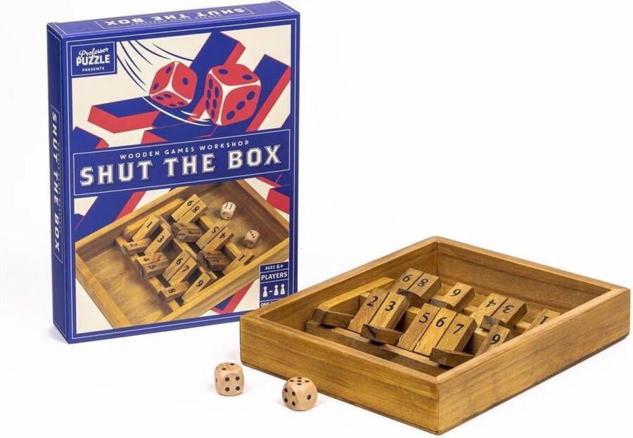 SpellenRijk Professor Puzzle dobbelspel Shut the Box (EN)