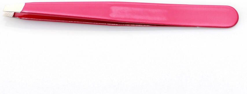 Profi4Beauty Pincet 3½ schuine punt roze AISI 420 edel staal