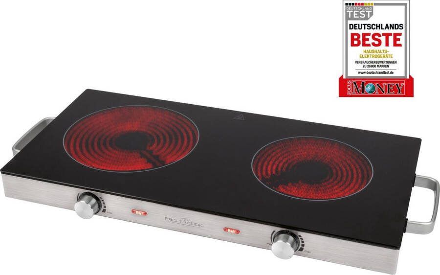 ProfiCook DKP 1211 dubbele kookplaat infrarood RVS
