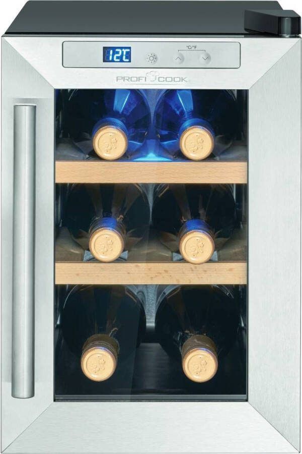 ProfiCook PC-WK 1231 Koelkast met Vitrinedeur Thermo-elektrische Koeling UV-bestendig