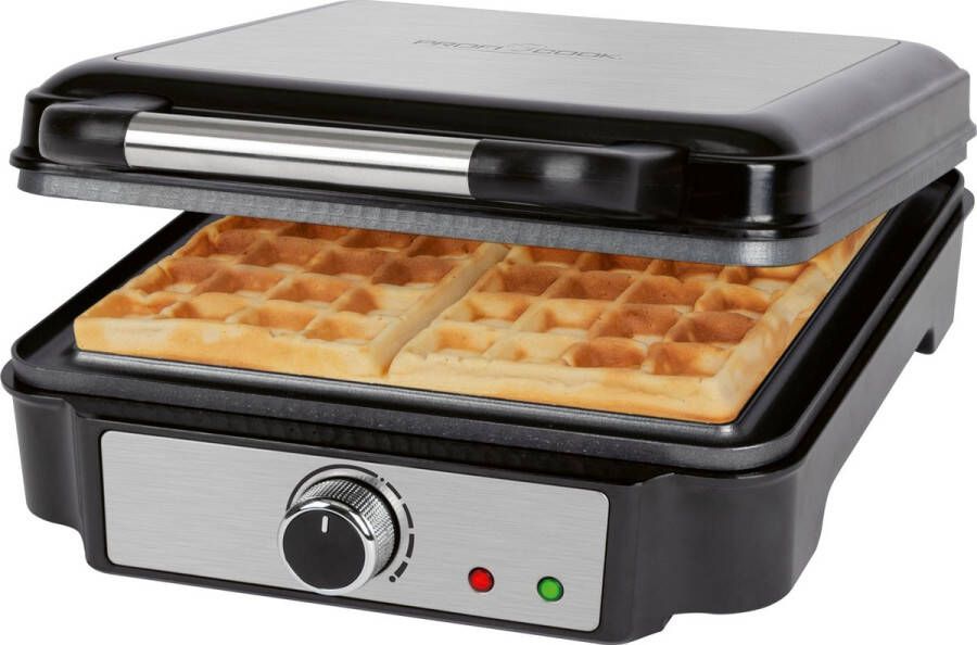 ProfiCook WA 1241 Wafelijzer voor 4 Belgische wafels 1200 Watt