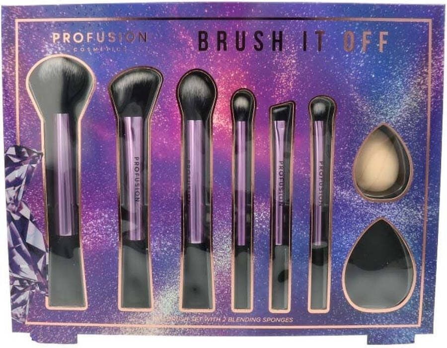 Profusion Makeup Kwasten Euphoric Glam Kwasten Set Poeder Kwast Blush Kwast Brush It Off Set