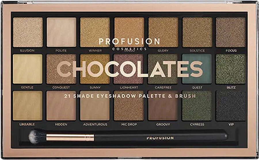 Profusion Oogschaduw Pro Artistry Palette Oogschaduw Palette Oogschaduw Primer 21 Kleuren Chocolates