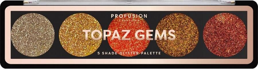 Profusion Topaz Gems Oogschaduw Palet 5 Oogschaduwen