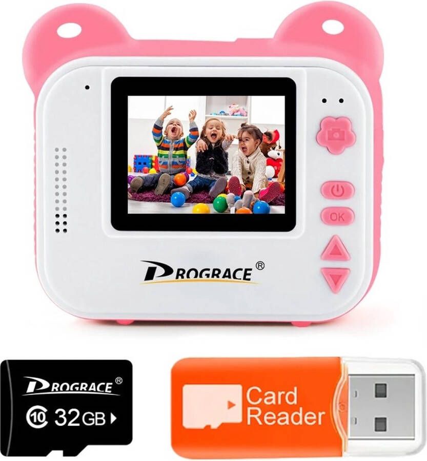 Prograce Empire's Fotocamera Kinderen Polaroid Jongens & Meisjes Scherp beeld Foto s en Video s Inclusief Games 32 GB