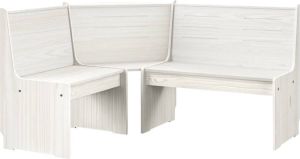 Prolenta Premium Hoekbank 151 cm massief grenenhout wit Huis en Tuin