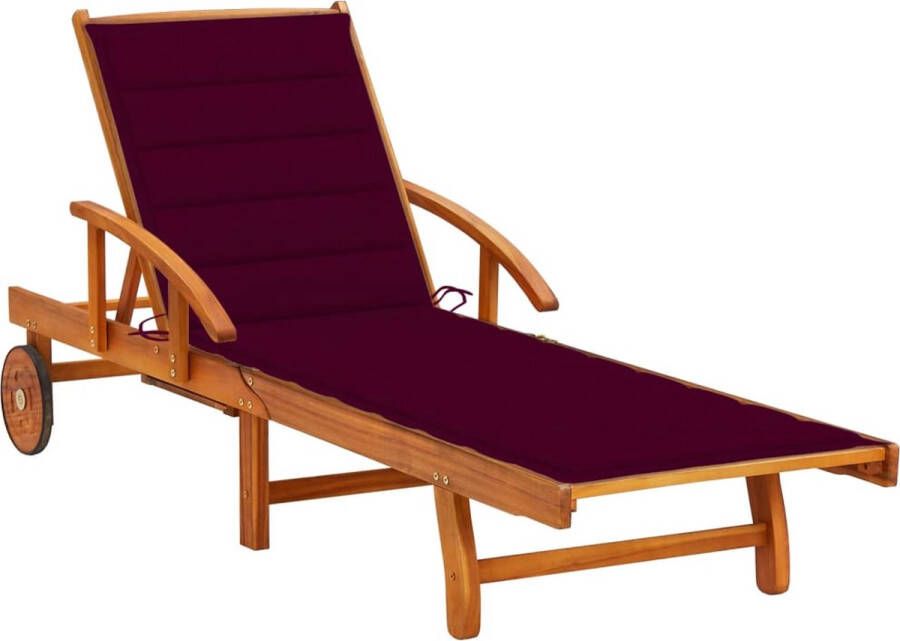 Prolenta Premium Ligbed met kussen massief acaciahout Bed Slaapkamer