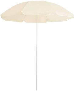 Prolenta Premium Parasol met stalen paal 180 cm zandkleurig Parasol Parasols Parasolvoet