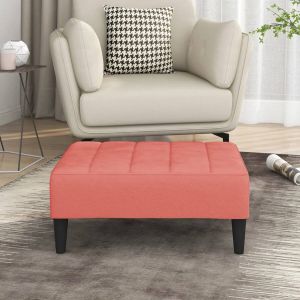 Prolenta Premium Voetenbank 78x56x32 cm fluweel roze Huis en Tuin