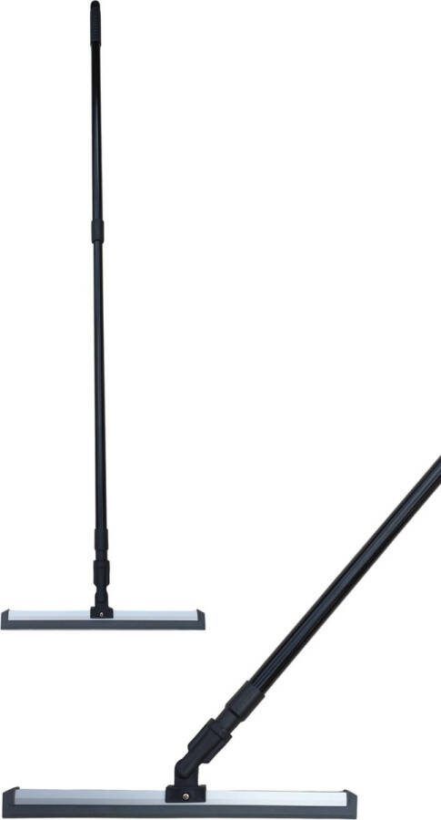 Prolife P35-SIL Vloertrekker 35 cm + 140 cm steel zwart trekker douche vloertrekker met steel douchewisser vloerwisser