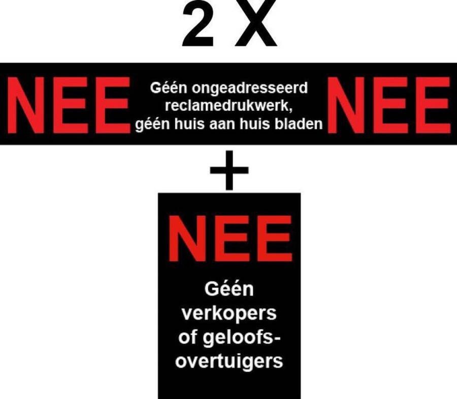 Promessa-Design Nee Sticker Brievenbus Nee Drukwerk Nee Huis aan Huis Nee 2 setjes Nee Geen Verkopers of Geloof